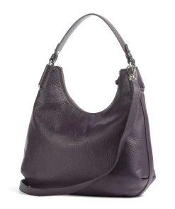 Rebekka Beuteltasche genarbtes Rindsleder pflaume