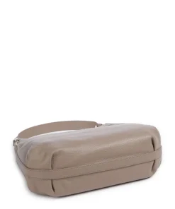 Rebekka Beuteltasche genarbtes Rindsleder taupe