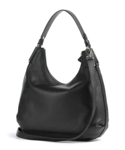 Rebekka Beuteltasche genarbtes Rindsleder schwarz