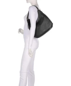 Rebekka Beuteltasche genarbtes Rindsleder schwarz