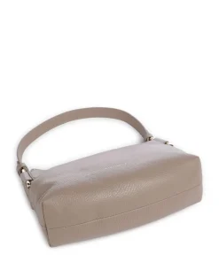 Rebekka Schultertasche genarbtes Rindsleder taupe