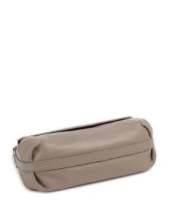 Rebekka Schultertasche genarbtes Rindsleder taupe