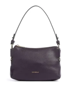 Rebekka Schultertasche genarbtes Rindsleder pflaume