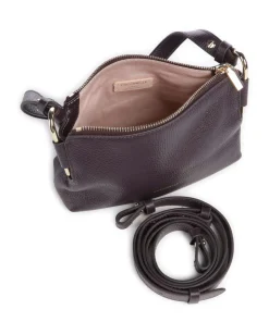 Rebekka Schultertasche genarbtes Rindsleder pflaume