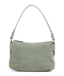 Rebekka Suede Schultertasche aufgerautes Rindsleder graugrün