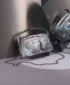 Recycled Cool Helena Umhängetasche Lederimitat silber