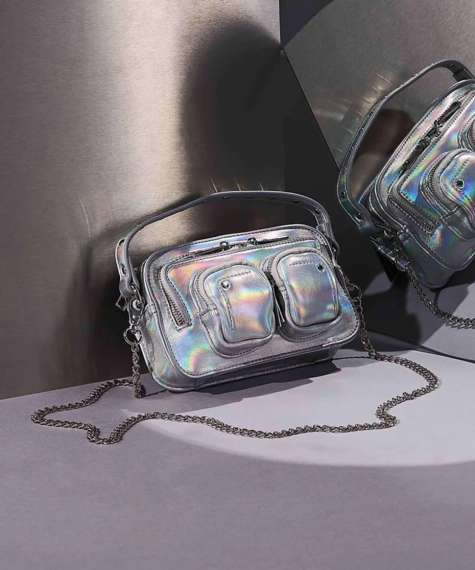 Recycled Cool Helena Umhängetasche Lederimitat silber