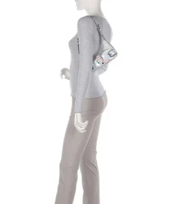 Recycled Cool Palma Schultertasche recyceltes Nylon silber