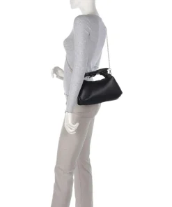 Recycled Satin Dandy Handtasche Textil schwarz