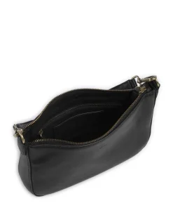 Remona Schultertasche genarbtes Rindsleder schwarz