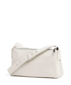 Reverse Umhängetasche fein genarbtes Leder elfenbein