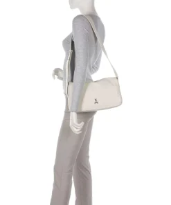 Reverse Umhängetasche fein genarbtes Leder elfenbein