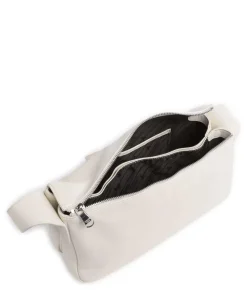 Reverse Umhängetasche fein genarbtes Leder elfenbein