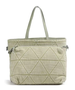 Reversible Shopper genarbtes Leder graugrün