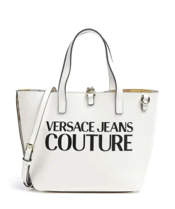 Reversible Shopper Handtasche Lederimitat weiß