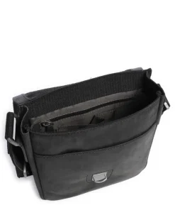 Richmond Umhängetasche Leder schwarz