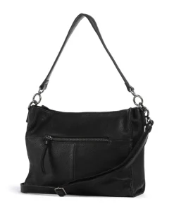 Ride Easy Schultertasche genarbtes Leder schwarz