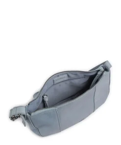 Ride Easy Schultertasche genarbtes Leder hellblau