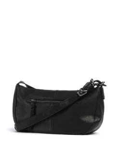 Ride Easy Schultertasche genarbtes Leder schwarz