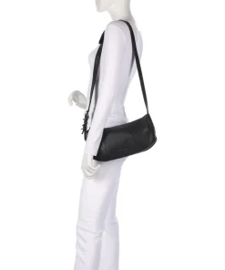 Ride Easy Schultertasche genarbtes Leder schwarz