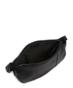 Ride Easy Schultertasche genarbtes Leder schwarz