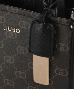 Ridhi S Handtasche Lederimitat schwarz