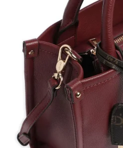 Ridhi S Handtasche Lederimitat dunkelrot