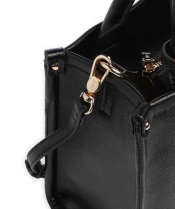 Ridhi S Handtasche Lederimitat schwarz