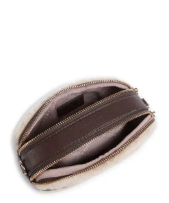 Ridhi S Umhängetasche Lederimitat, Kunstfell dunkelbraun