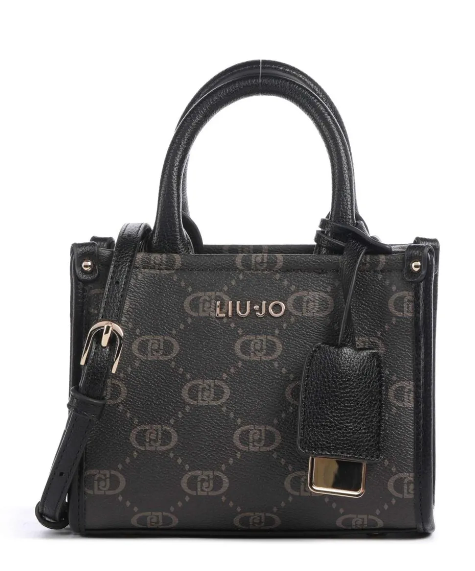 Ridhi XS Umhängetasche Lederimitat braun/schwarz