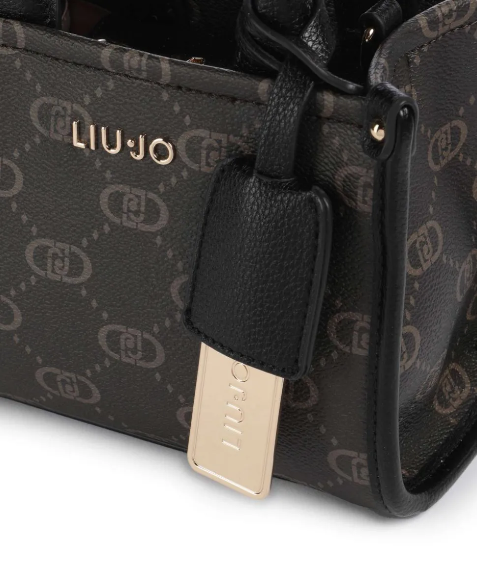 Ridhi XS Umhängetasche Lederimitat braun/schwarz