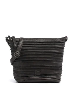 Riffelinchen Umhängetasche genarbtes Rindsleder dunkelbraun