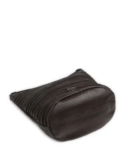 Riffelinchen Umhängetasche genarbtes Rindsleder dunkelbraun