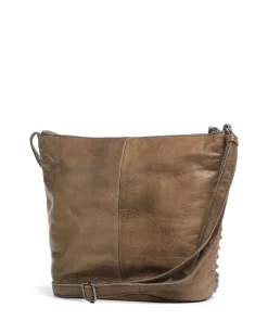 Riffelinchen Umhängetasche genarbtes Rindsleder olivgrün