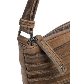 Riffelinchen Umhängetasche genarbtes Rindsleder olivgrün