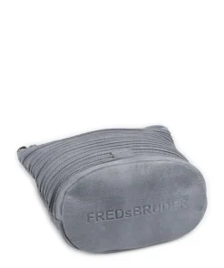 Riffellinchen Umhängetasche genarbtes Rindsleder blaugrau