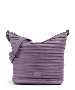 Riffellinchen Umhängetasche genarbtes Rindsleder lavendel