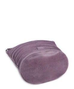 Riffellinchen Umhängetasche genarbtes Rindsleder lavendel