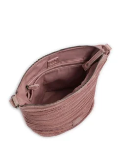 Riffellinchen Umhängetasche genarbtes Rindsleder rosa