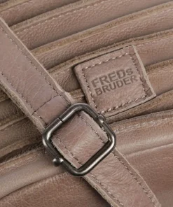 Riffellinchen Umhängetasche genarbtes Rindsleder taupe