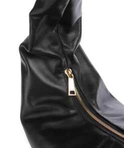 Ring S Beuteltasche fein genarbtes Leder schwarz