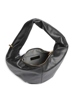 Ring S Beuteltasche fein genarbtes Leder schwarz