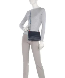 Rio Umhängetasche genarbtes Leder dunkelblau