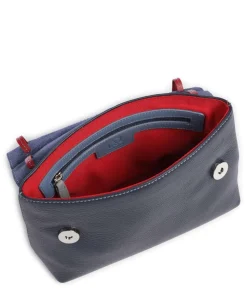 Rio Umhängetasche genarbtes Leder dunkelblau