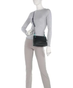 Rio Umhängetasche genarbtes Leder schwarz