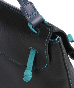 Rio Umhängetasche genarbtes Leder schwarz