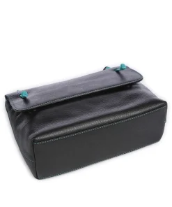 Rio Umhängetasche genarbtes Leder schwarz