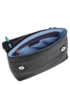 Rio Umhängetasche genarbtes Leder schwarz