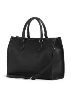 Rised Re Handtasche Lederimitat schwarz