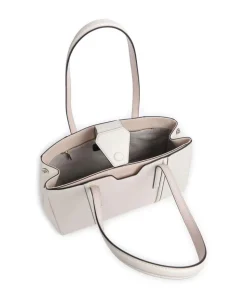 Riva L Shopper genarbtes Leder weiß